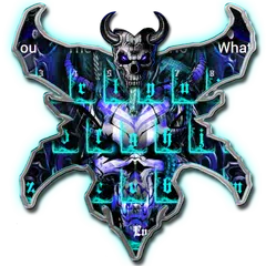 Blue Dragon Skull Keyboard Theme