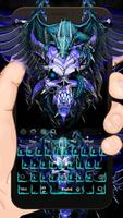 Blue Dragon Skull Keyboard Theme 포스터