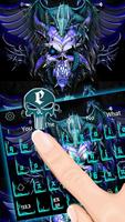 Blue Dragon Skull Keyboard Theme 스크린샷 2