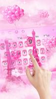 Pink Eiffel Tower Keyboard captura de pantalla 1
