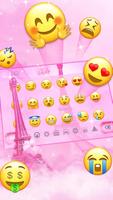 Pink Eiffel Tower Keyboard captura de pantalla 2