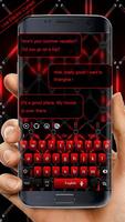 Poster 3D Cool Red Electric Current Keyboard Theme