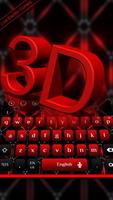 1 Schermata 3D Cool Red Electric Current Keyboard Theme