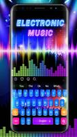 Electronic Music DJ Color Keyboard الملصق