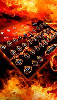 Flame Car Keyboard Affiche