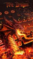 Red Fire Dragon Keyboard Theme Affiche