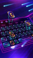 Fluorescent Neon Keyboard Theme Affiche