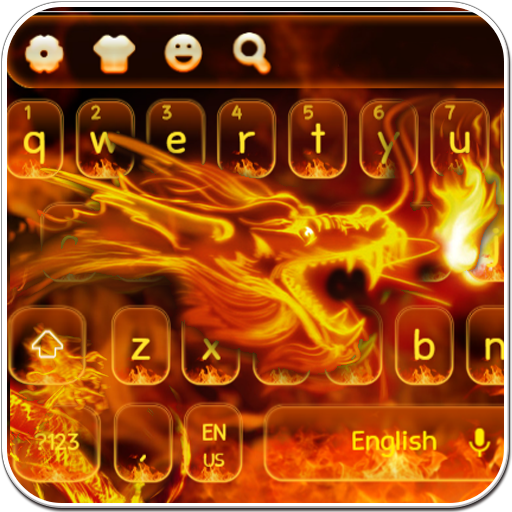 Тема Flame Dragon Keyboard