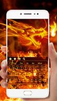 Flame Dragon Keyboard Theme imagem de tela 1