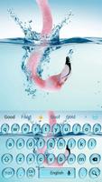 Flamingo Waterdrop पोस्टर