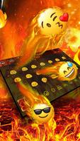 3D Flaming Fire Keyboard Theme captura de pantalla 2