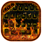 Flaming Fire Live Keyboard أيقونة