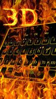 Flammendes Feuer Live-Tastatur Plakat