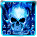 Blue Flaming Skull Keyboard Theme APK