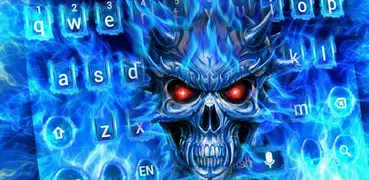 Flaming Skull Keyboard Theme