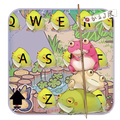 Cute hoppy frog funny keyboard theme