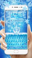 الجليد الجليد لوحة المفاتيح الملصق