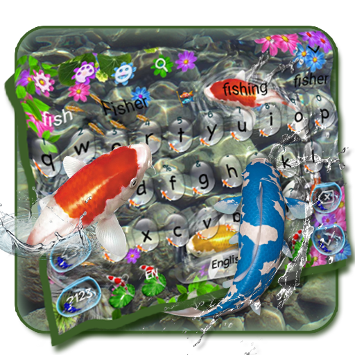 3D koi fish Keyboard Theme
