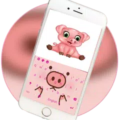 Pink Piggy Theme Pig Keyboard