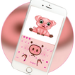 Pink Piggy Theme Pig Keyboard