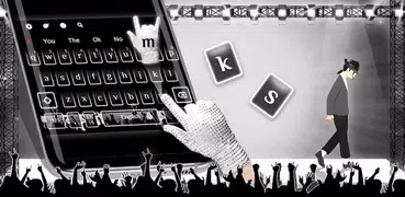 3D King of Pop Live Moonwalk Keyboard Theme