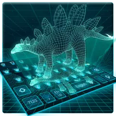 3d hologram dinosaur keyboard tech future APK download