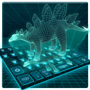 3d hologram dinosaur keyboard tech future APK