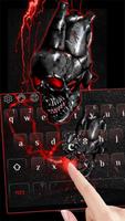 1 Schermata 3D Neon Red Skull Keyboard