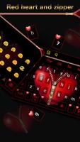 Red Zipper Heart Keyboard capture d'écran 1