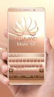 Keyboard for HUAWEI mate10 Gold plakat