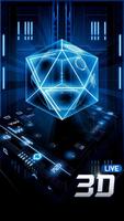 3D Viver Holograma Pentágono Teclado Cartaz
