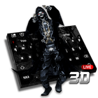 3D Live Skull & Gun Keyboard アイコン