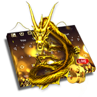 3D Live Gold Dragon Keyboard ikona