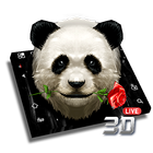 3D Rose Panda Clavier icône