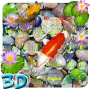 Live 3D Animated Koi Fish Keyboard Theme