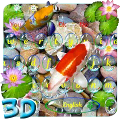 Live 3D Animated Koi Fish Keyboard Theme