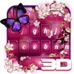 3D Orchid Flowers Butterfly Keyboard Theme