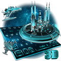 3D Space Galaxy Keyboard Theme