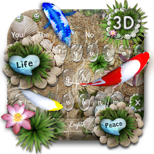 Koi Fish 3D Keyboard Theme With Animation 🐟