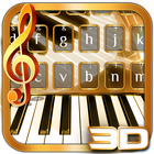 3D موضوع البيانو الذهب الفاخرة أيقونة