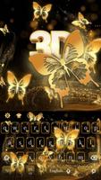 Luxurious Gold Butterfly Live Keyboard screenshot 3