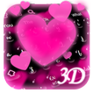 3D Pink Love Keyboard Theme