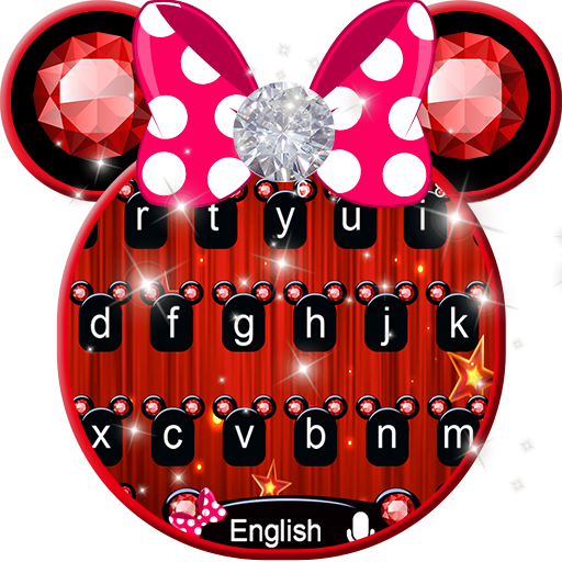 Cute Pink Minny Bowknot Keyboard Theme