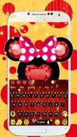Cute Pink Minny Bowknot Keyboard Theme poster