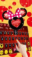 Cute Pink Minny Bowknot Keyboard Theme screenshot 1