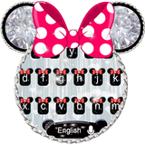 Glittering Pink Bow Minnies Keyboard icon