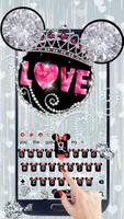 Glittering Pink Bow Minnies Keyboard poster