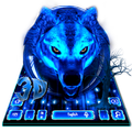 3D Ice Horror Wolf Animated Keyboard Theme