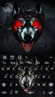 3D Black Ice Wolf Keyboard Theme screenshot 3