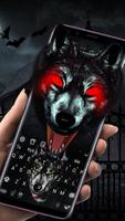 3D Black Ice Wolf Keyboard Theme screenshot 2